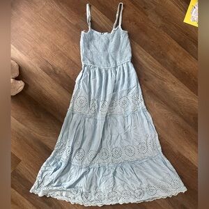 Blue floral summer dress